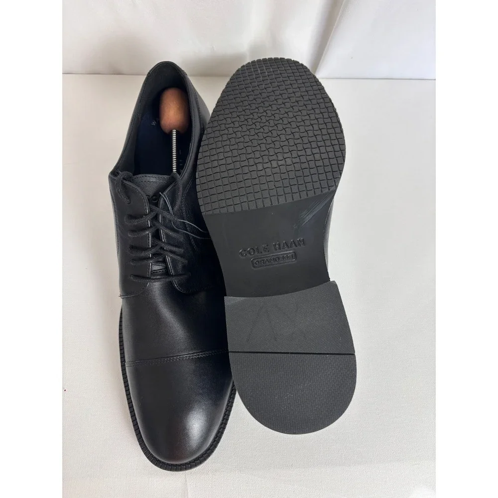 NWT Cole Haan ME‎ Cap Oxford Shoes Mens Size 9 Black Waterproof Leather Oxford